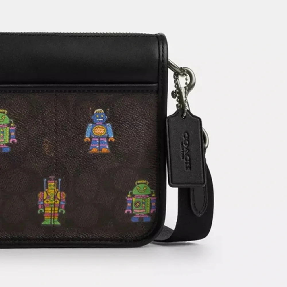 Cosmic Coach Heritage Convertible Crossbody In Signature Canvas With Robot Print